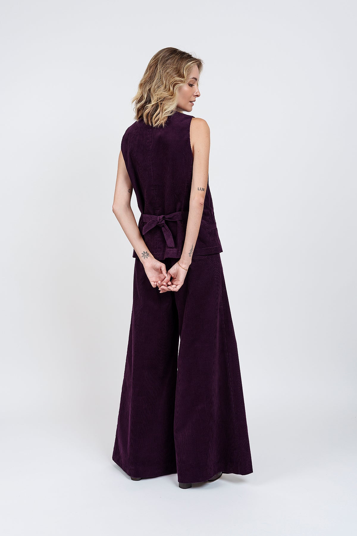 Plum velvet waistcoat