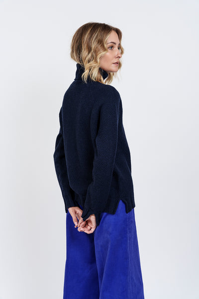 TETI BLUE DOLCEVITA SWEATER in ecocashmere