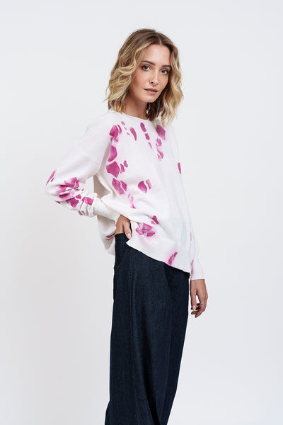 PULL POP FANTASY avorio e fucsia