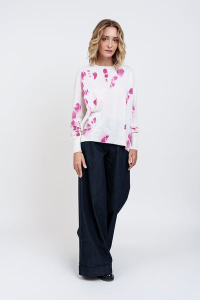 PULL POP FANTASY avorio e fucsia