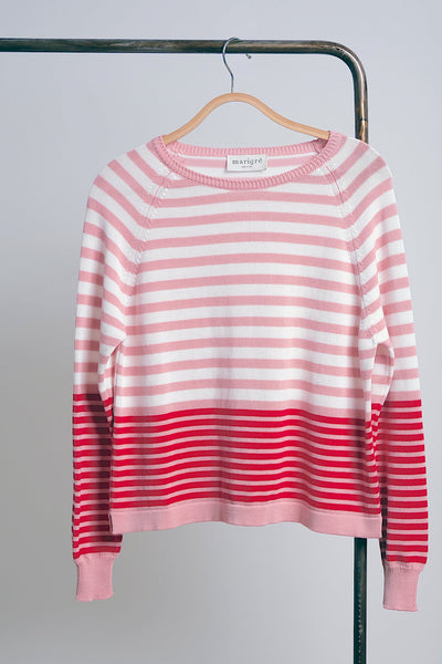 MAGLIA PLEIADI - rosa, avorio e rosso