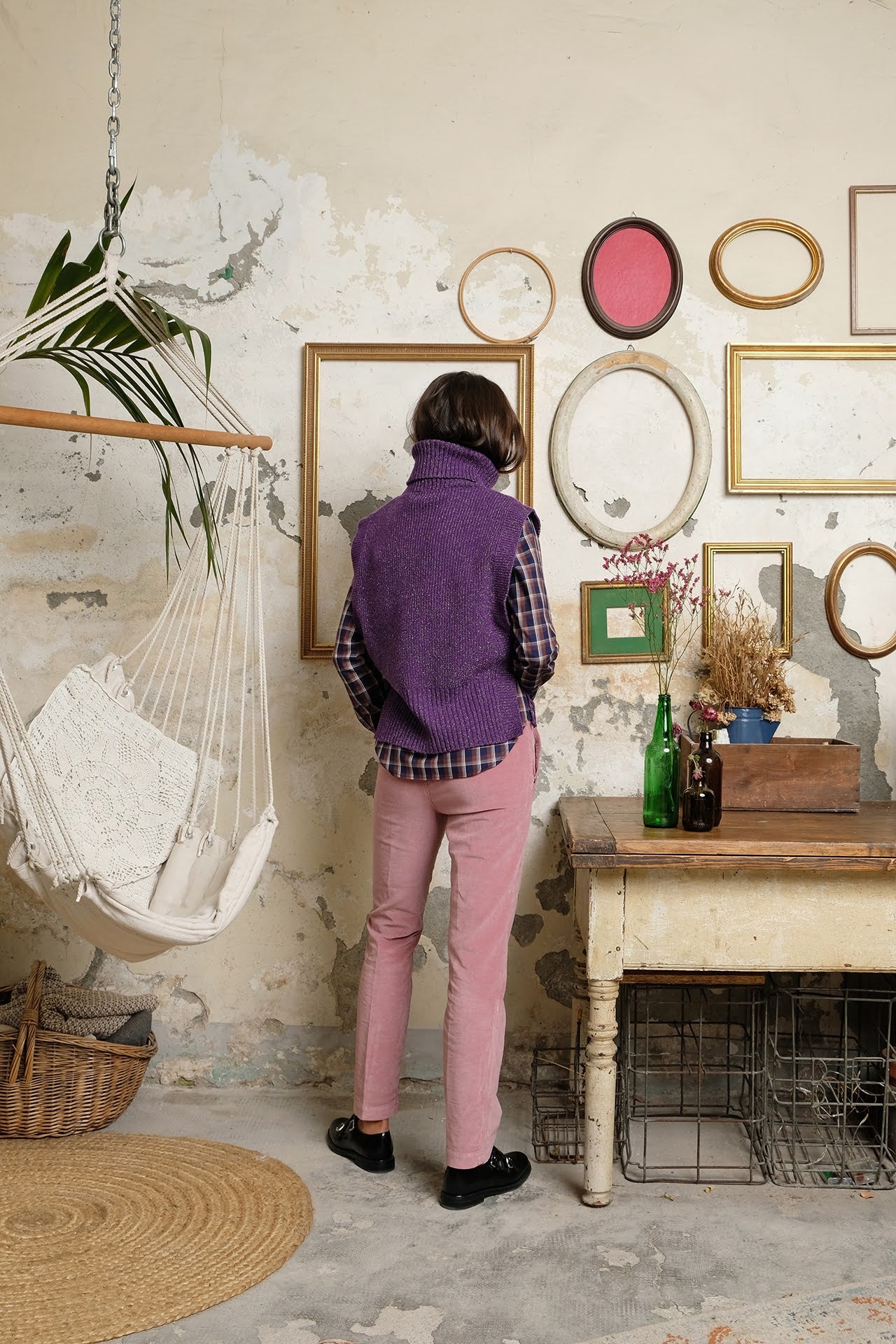 TURTLENECK FRONT  IN CASHMERE AND LUREX