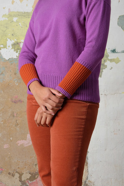 HERMIONE SWEATER cyclamen and tabasco