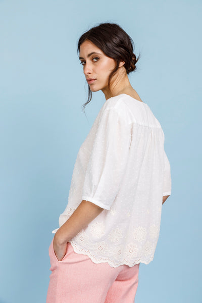 CAMICIA MIMOSA - Plumetis di cotone
