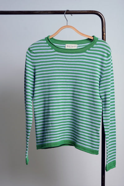 MAGLIA SOLARIA - Verde chiaro e azzurro cielo