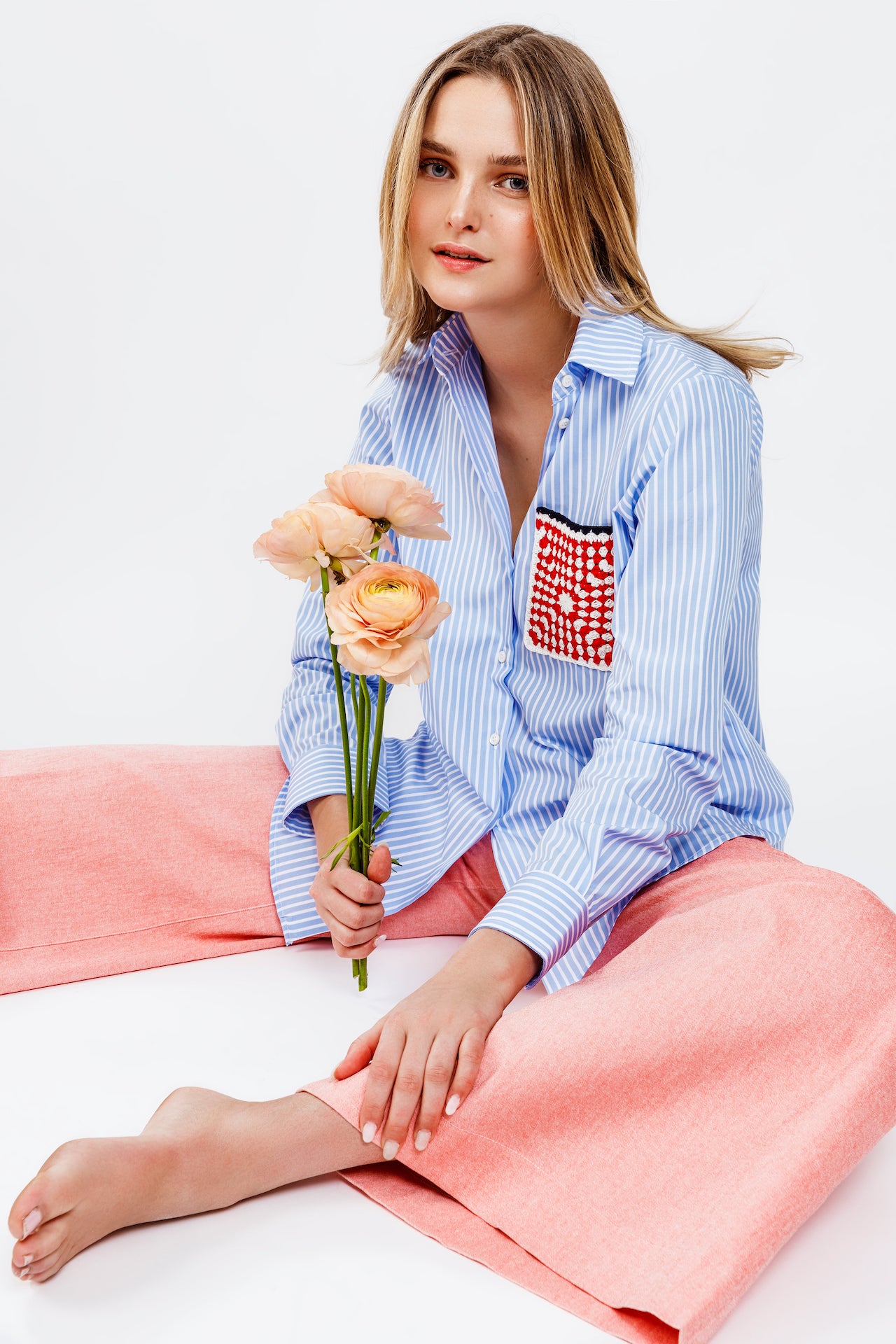 MIRA SHIRT - Striped cotton
