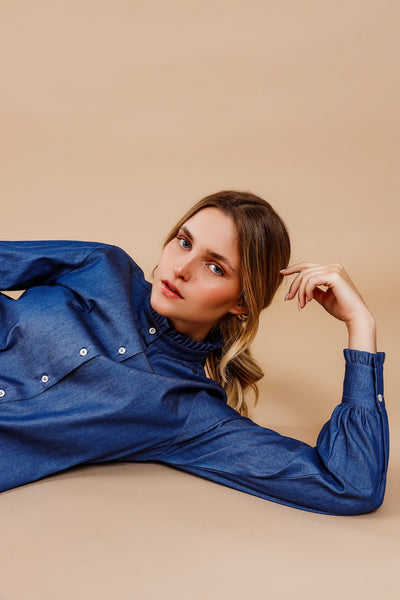 MAIA SHIRT - Lightweight denim